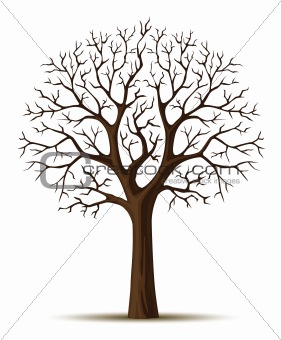 vector silhouette of tree branches cron