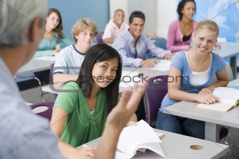 Group Of High School Students in Class