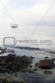 Sail Boat in Fog
