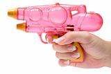 Holding a Water Pistol