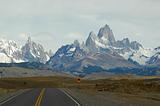 Mounts Fitz Roy and Torre from road to El Chalten