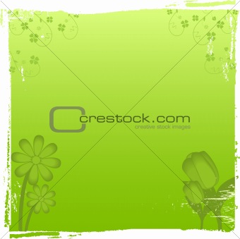Vintage green flower background