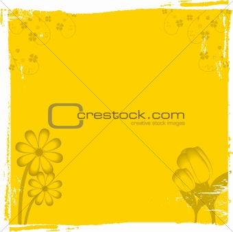 Vintage yellow flower background