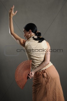 hispanic flamenco dancer