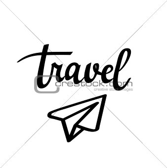 Travel paper plane icon
