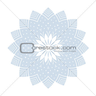 Snowflake pattern. Winter design element.