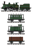 The vintage steam train