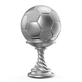 Silver trophy cup SOCCER FOOTBALL 3D