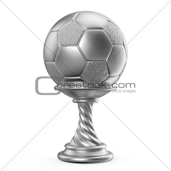 Silver trophy cup SOCCER FOOTBALL 3D