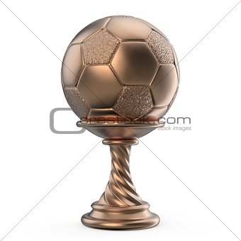 Bronze trophy cup SOCCER FOOTBALL 3D