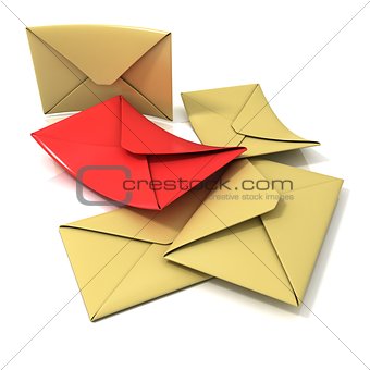 Envelopes, isolated render