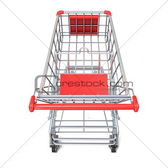Shopping cart, top view. 3D