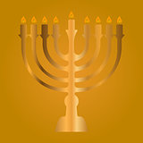 Menorah for Hanukkah, Vector illustration.