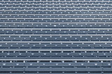 Blue seats on the tribune.