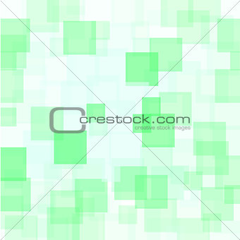 Abstract Green Squares Background