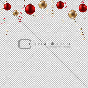 New Year Border With Balls