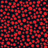 Apples red seamless dark pattern background