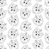 pattern with head of dog