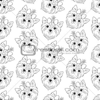 pattern with head of dog