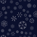 vector snowflakes seamless pattern