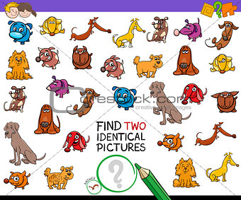 find two identical dogs educational activity