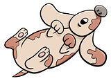 sleeping puppy character cartoon illustration