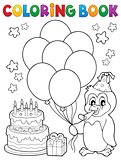 Coloring book party penguin topic 1