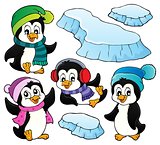 Happy winter penguins topic set 1