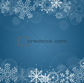 New Year Background with Snowflake. Vector Illustration