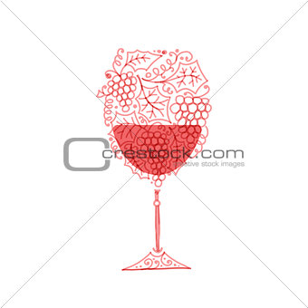 Wineglass, sketch for your design
