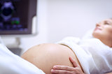 Pregnant woman doing ultrasound