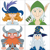 Fantasy heroes, set avatars