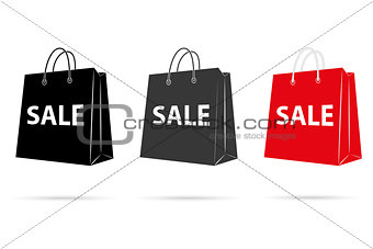 Shopping bag with inscription the sale