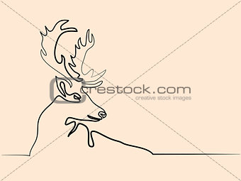 Christmas reindeer different wide drawing