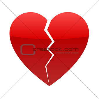 Red broken heart