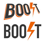 Vector simple illustration of Boost word 