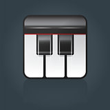 Vector grand piano icon for music software 