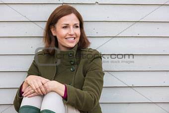 Happy Attractive Middle Aged Woman Smiling