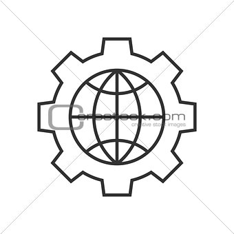 Global setting outline icon