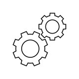 Cogwheels outline icon