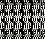 Vector seamless pattern. Modern stylish texture. Repeating geometric tiling from striped triangle elements