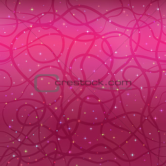 Background with Stars and Lines