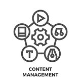 Content Management Line Icon
