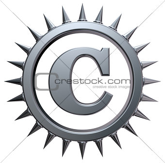 copyright symbol with spikes