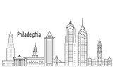 Philadelphia city skyline - downtown cityscape, towers and landm