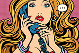 Woman, bad talking on the phone