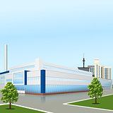factory building with offices and production facilities