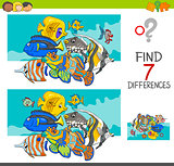 find differences with fish animal characters