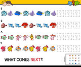 complete the pattern with sea life animals game
