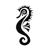 Seahorse silhouette, sketch for your design